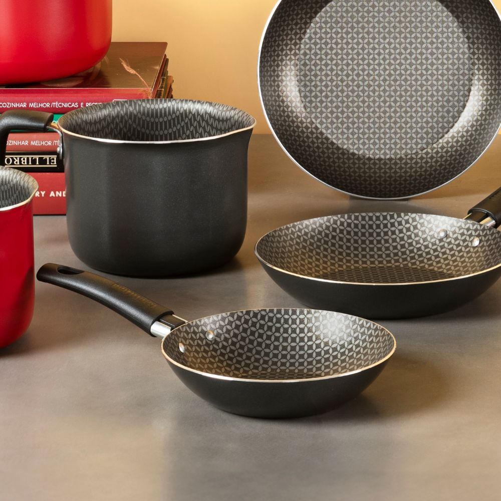 Frigideira Gourmet Cinza 16cm Antiaderente Ultra