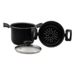 87216-cuscuzeira-antiaderente-inducao-multiflon-petra+-preto- Cuscuzeira de Indução MultiflonPetra+ Preto