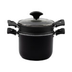 87216-cuscuzeira-antiaderente-inducao-multiflon-petra+-preto Cuscuzeira de Indução Petra+ Preto-